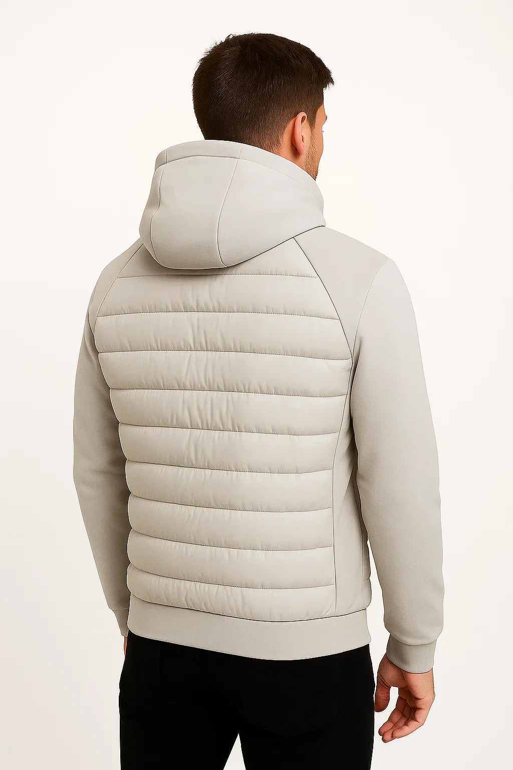 Men's Lightweight Down Hoodie | Quilted Spliced Design | Autumn-Winter