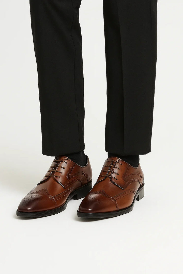 Men's Brogue Oxford Shoes | Polished PU Leather | The Core Collection