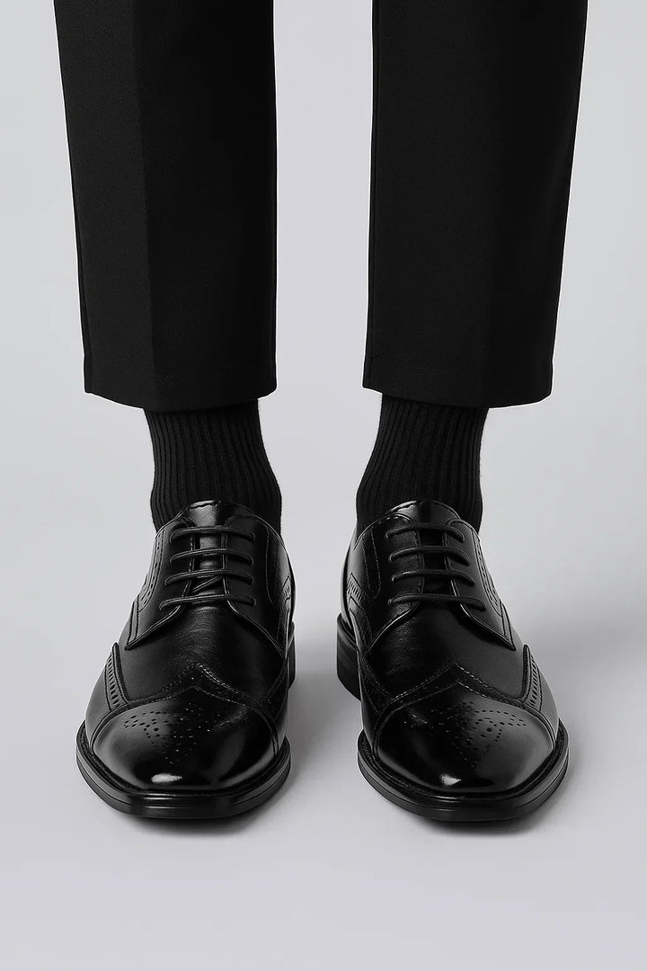 Men's Brogue Oxford Shoes | Polished PU Leather | The Core Collection