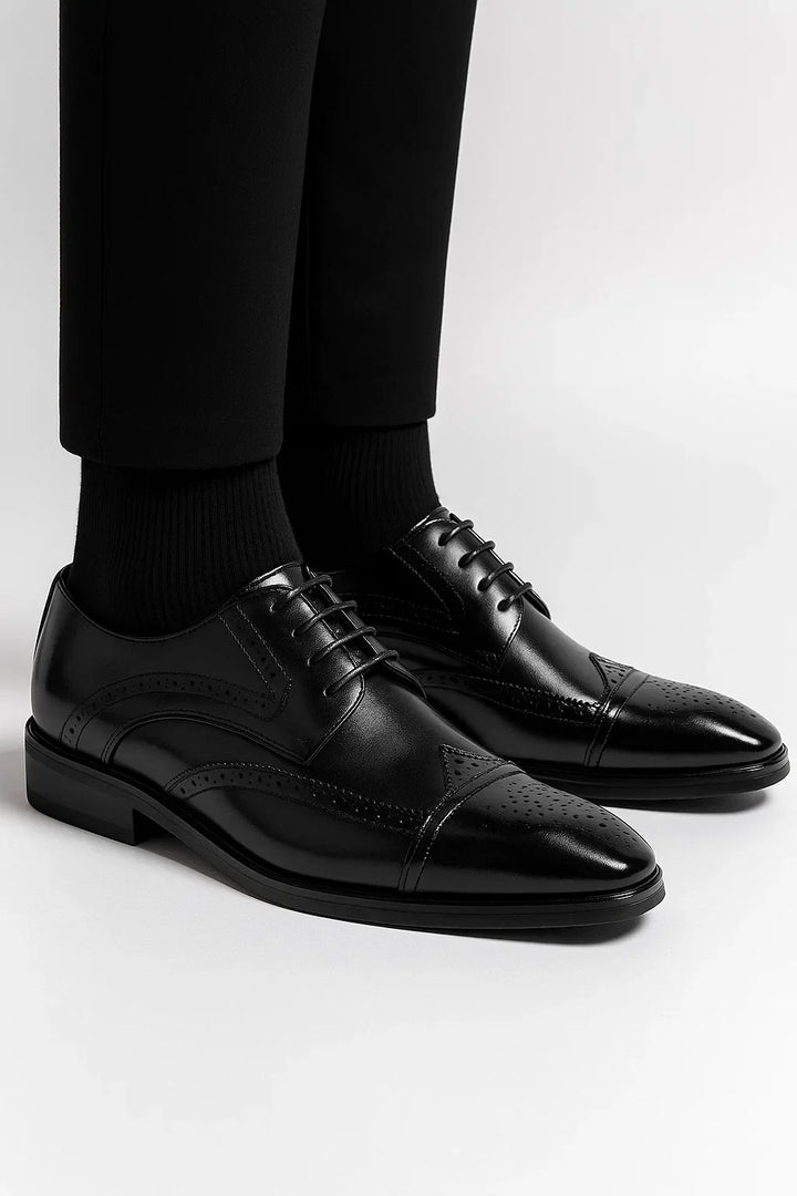 Men's Brogue Oxford Shoes | Polished PU Leather | The Core Collection