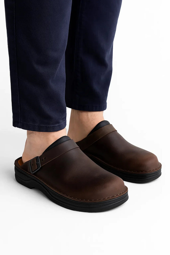Clog Slippers | PU Leather | Orthopaedic Comfort Slip-On