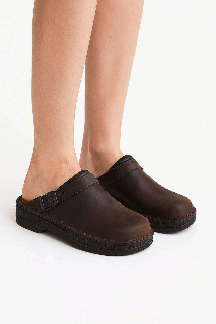 Clog Slippers | PU Leather | Orthopaedic Comfort Slip-On