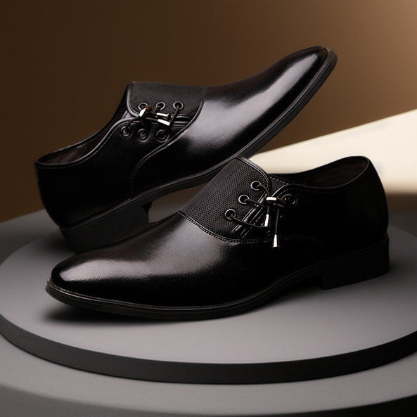 Oxford Dress Shoes | Polished PU Leather | Lace-Up