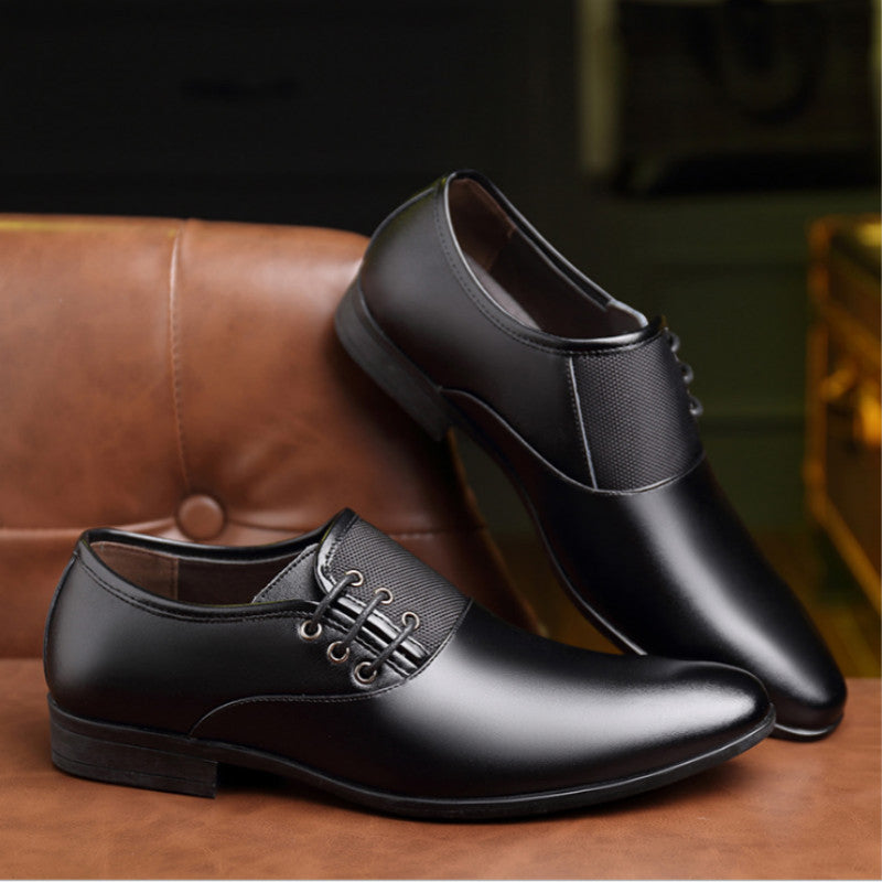 Oxford Dress Shoes | Polished PU Leather | Lace-Up
