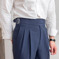 Trousers | High Waist | Pleated | Gurkha Closure