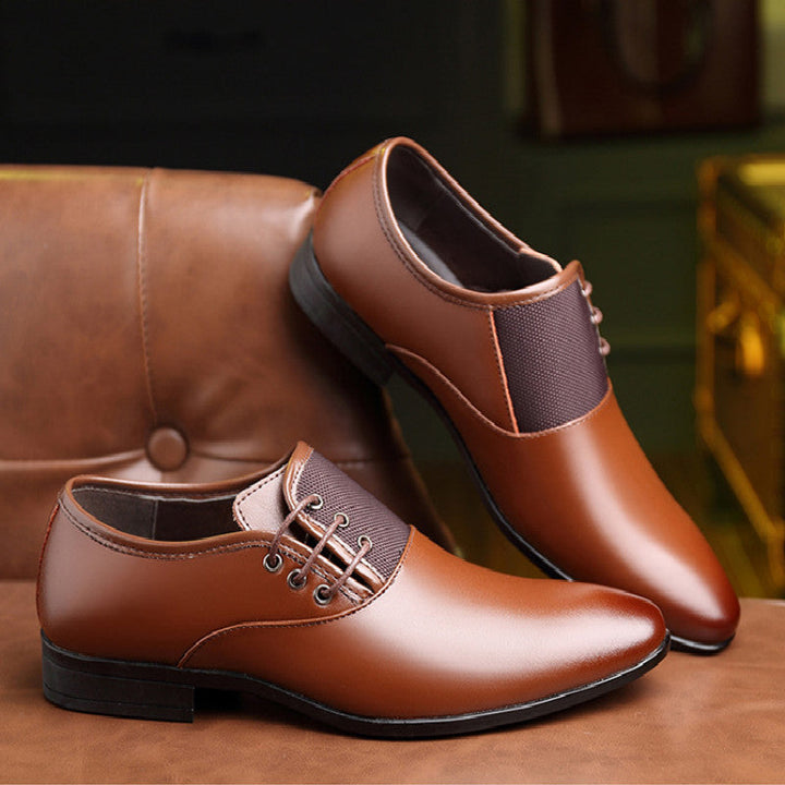 Oxford Dress Shoes | Polished PU Leather | Lace-Up