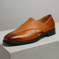 Loafers | Genuine Leather | Cross-Strap Detail | Slip-On