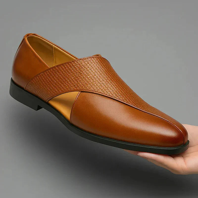 Loafers | Genuine Leather | Cross-Strap Detail | Slip-On