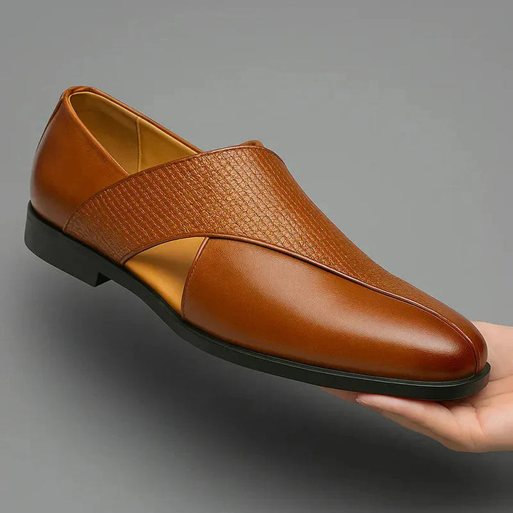 Loafers | Genuine Leather | Cross-Strap Detail | Slip-On