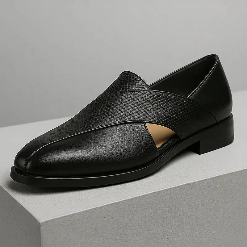Loafers | Genuine Leather | Cross-Strap Detail | Slip-On