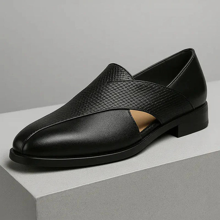 Loafers | Genuine Leather | Cross-Strap Detail | Slip-On