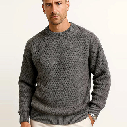 Aran Wool Sweater | Textured Knit | Relaxed Fit