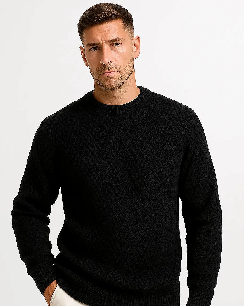 Aran Wool Sweater | Textured Knit | Relaxed Fit — view 2