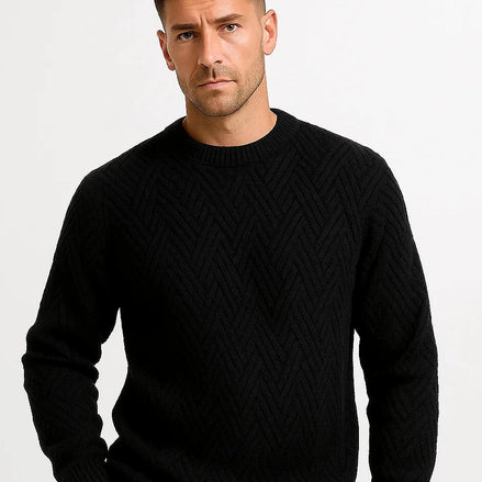 Aran Wool Sweater | Textured Knit | Relaxed Fit — view 2