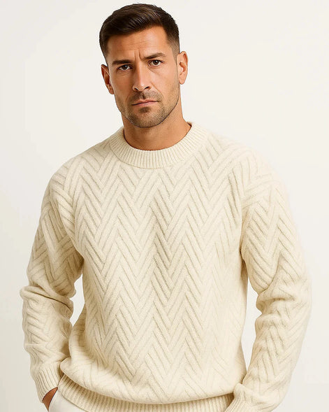 Aran Wool Sweater | Textured Knit | Relaxed Fit — view 3