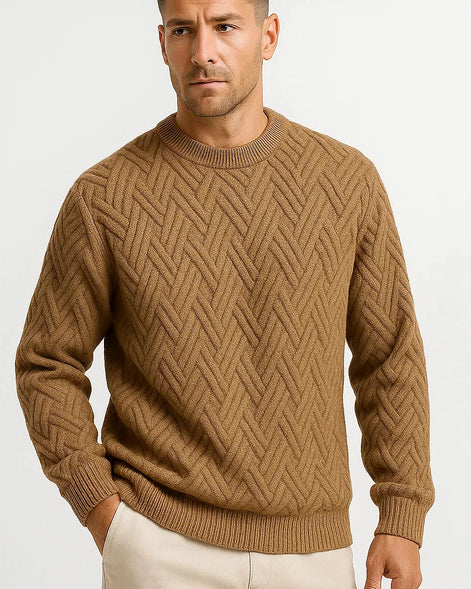 Aran Wool Sweater | Textured Knit | Relaxed Fit — view 4