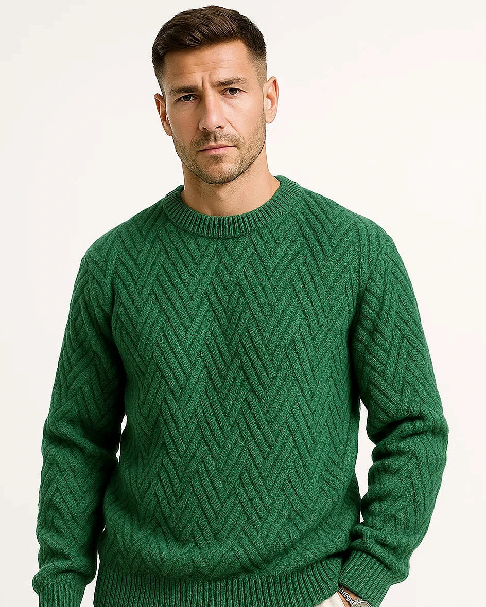 Aran Wool Sweater | Textured Knit | Relaxed Fit — view 5