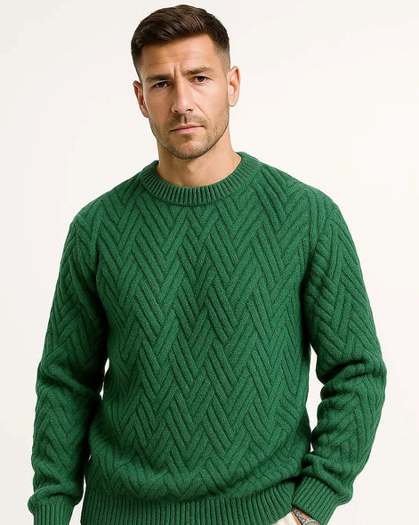 Aran Wool Sweater | Textured Knit | Relaxed Fit — view 5