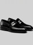 Black Penny Loafers Men Suede Panel Leather-Effect - Valedrian