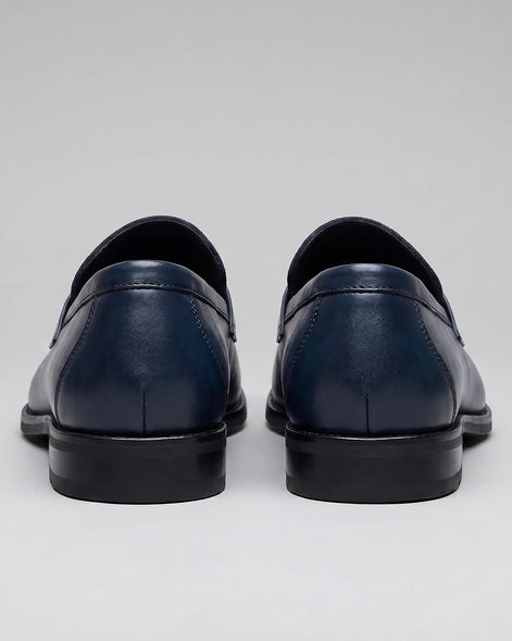 Black Penny Loafers Men Suede Panel Leather-Effect - Valedrian — view 8