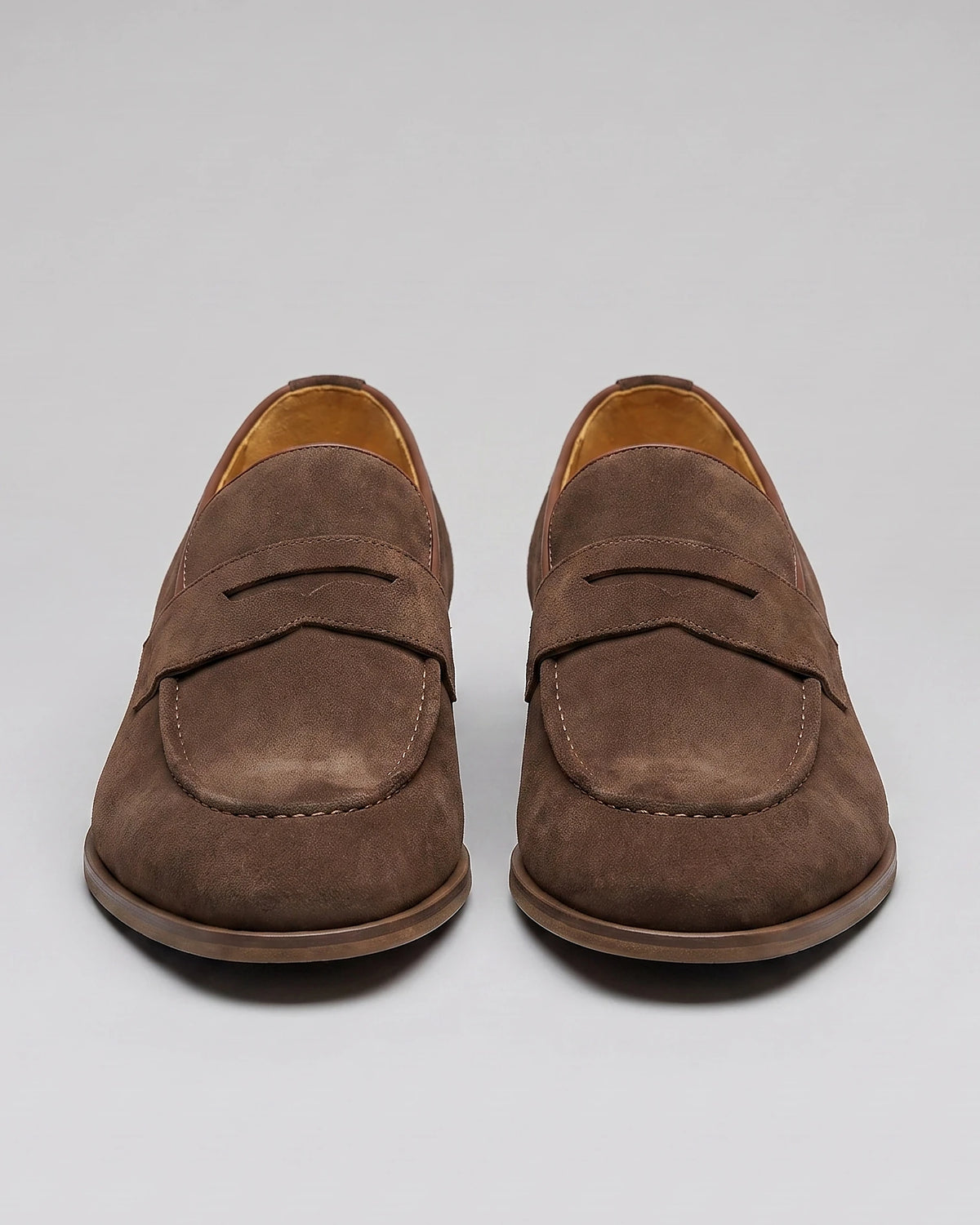 Black Suede Penny Loafers Men Cowhide, Leather Lining & Stacked Heel - Valedrian — view 14