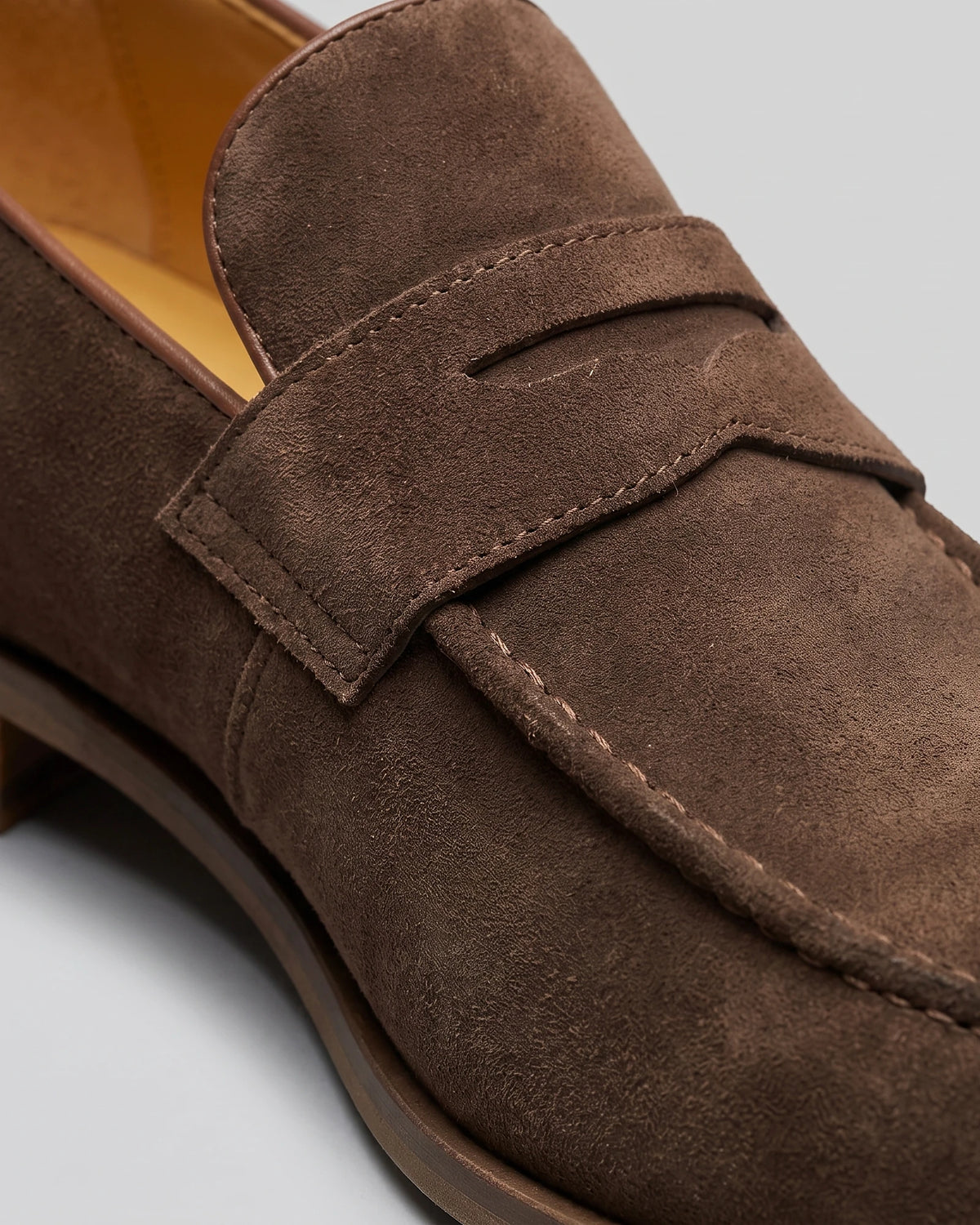 Black Suede Penny Loafers Men Cowhide, Leather Lining & Stacked Heel - Valedrian — view 17