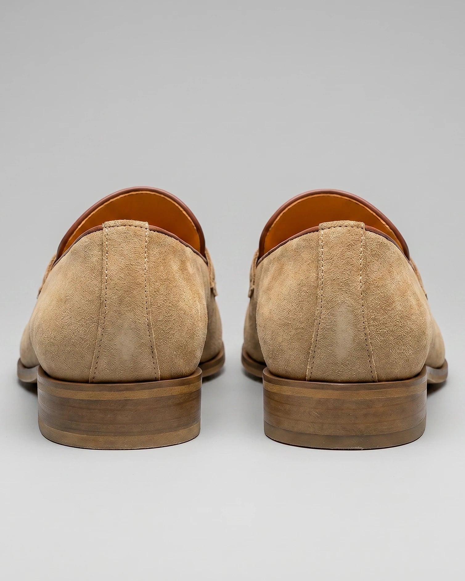 Black Suede Penny Loafers Men Cowhide, Leather Lining & Stacked Heel - Valedrian — view 9