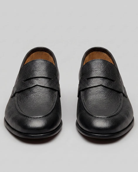 Brown Suede Loafers Men Sheepskin Penny Slip-On, Dark Brown - Valedrian — view 14