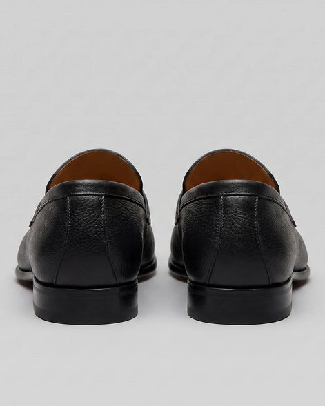 Brown Suede Loafers Men Sheepskin Penny Slip-On, Dark Brown - Valedrian — view 15