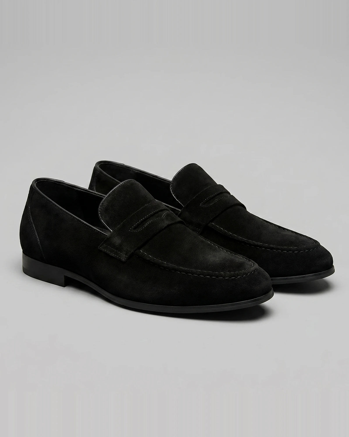 Brown Suede Penny Loafers Men PU Moccasin Slip-On | Valedrian — view 18