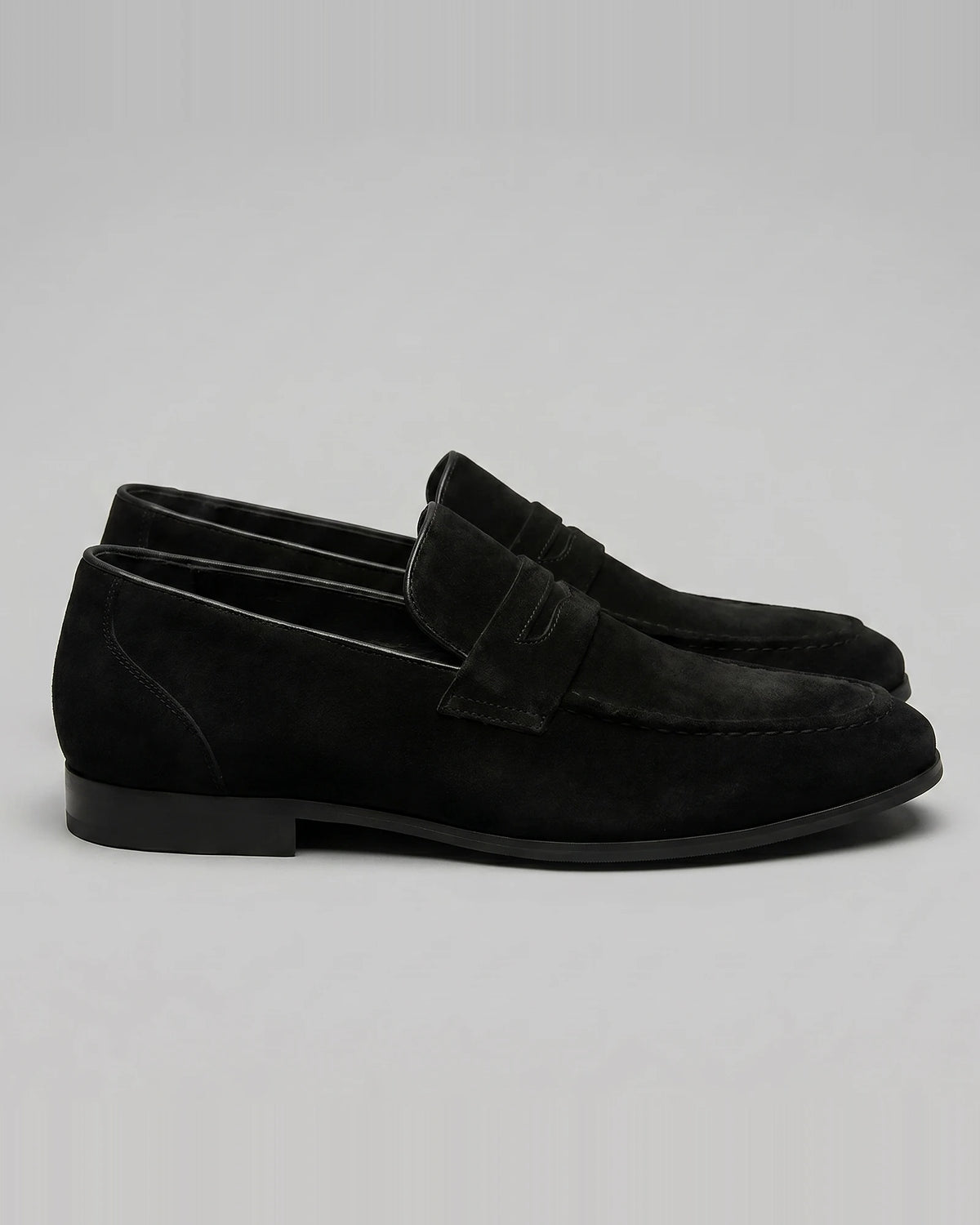 Brown Suede Penny Loafers Men PU Moccasin Slip-On | Valedrian — view 19