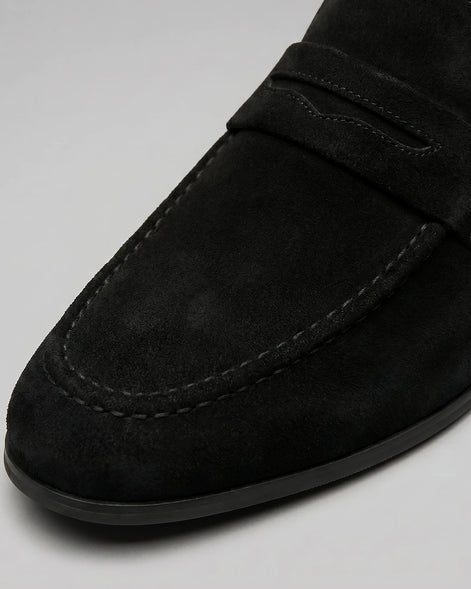 Brown Suede Penny Loafers Men PU Moccasin Slip-On | Valedrian — view 23