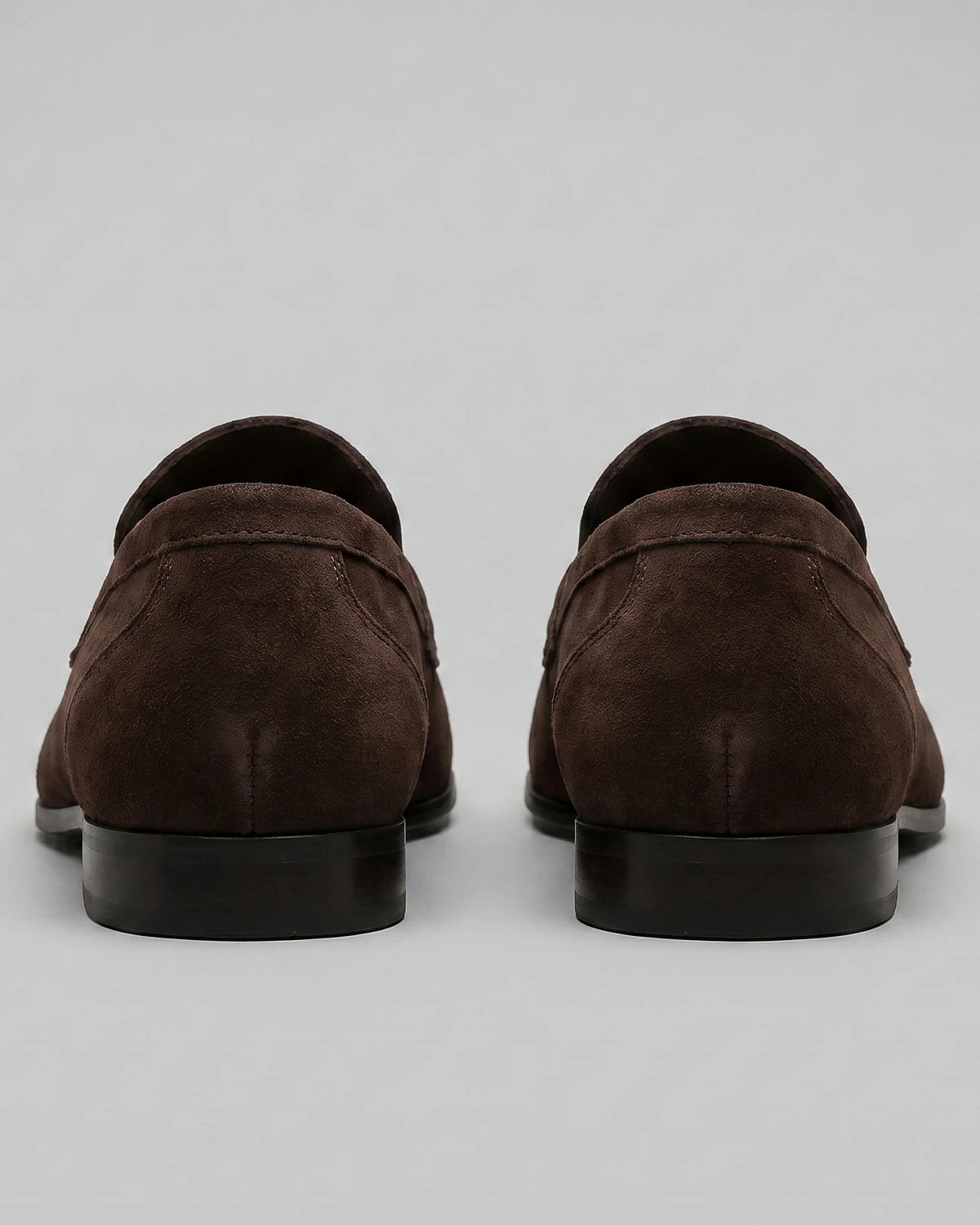 Brown Suede Penny Loafers Men PU Moccasin Slip-On | Valedrian — view 30