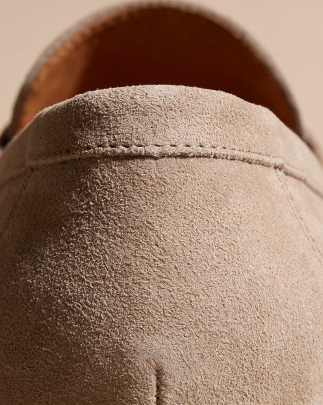 Brown Suede Penny Loafers Men PU Moccasin Slip-On | Valedrian — view 36