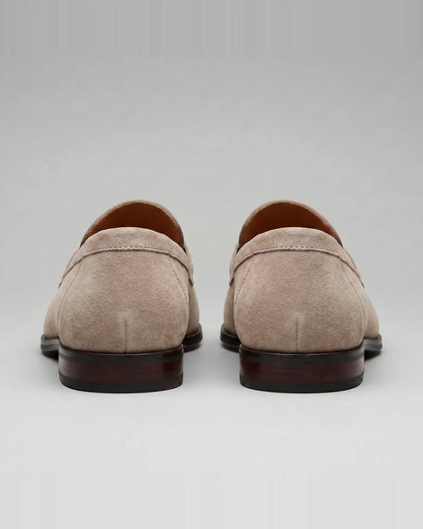 Brown Suede Penny Loafers Men PU Moccasin Slip-On | Valedrian — view 38