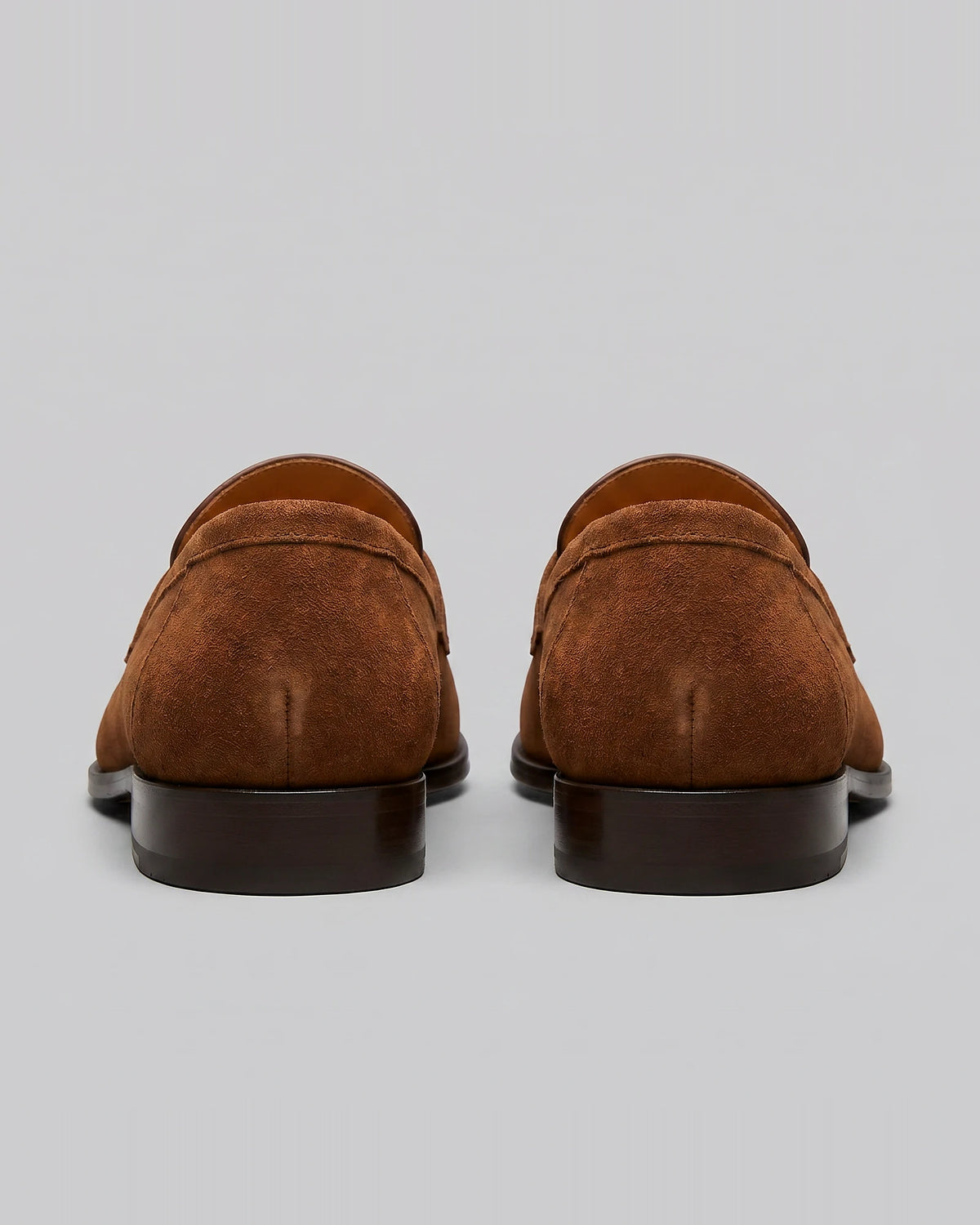 Brown Suede Penny Loafers Men PU Moccasin Slip-On | Valedrian — view 46