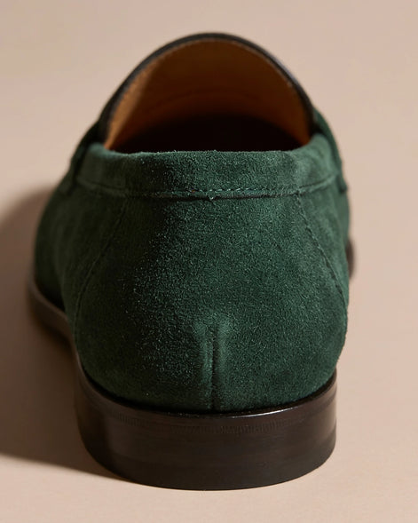 Brown Suede Penny Loafers Men PU Moccasin Slip-On | Valedrian — view 53