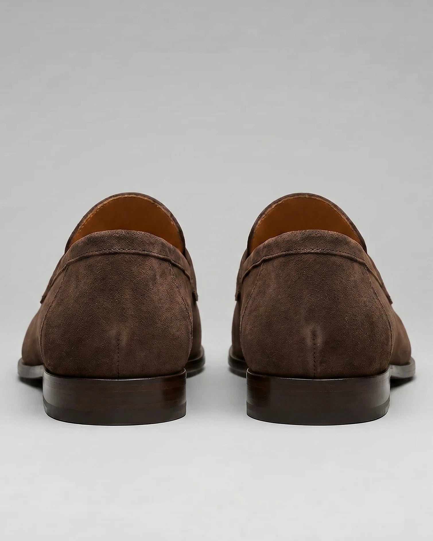 Brown Suede Penny Loafers Men PU Moccasin Slip-On | Valedrian — view 6