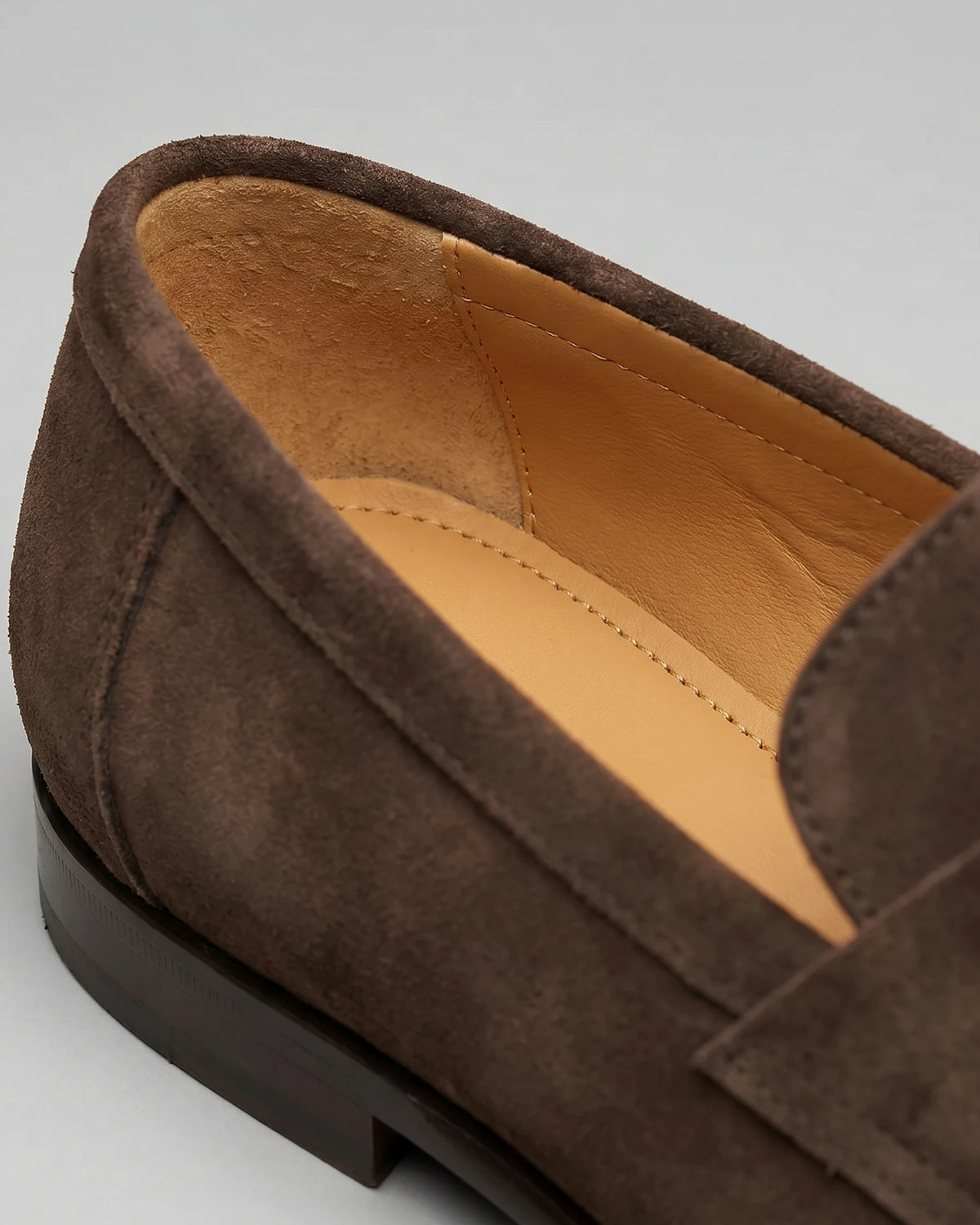Brown Suede Penny Loafers Men PU Moccasin Slip-On | Valedrian — view 7