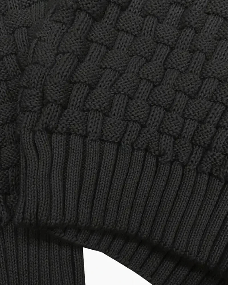 Knit Sweater | Shawl Collar | Button Detail — view 2