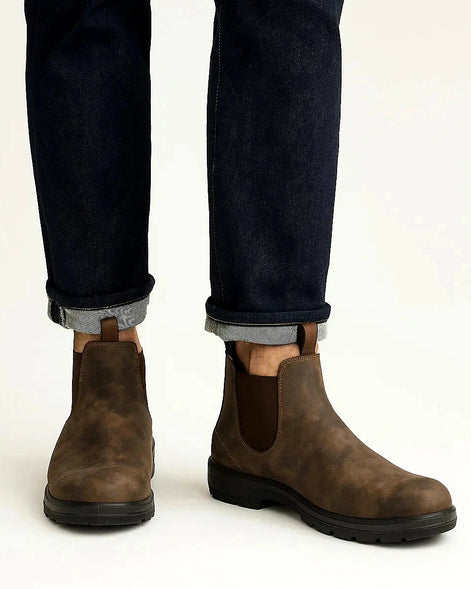 Craft Leather Chelsea Boots | Round Toe | Rubber Sole