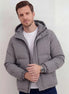 Grey Hooded Puffer Jacket Lightweight Insulated Men's S–2XL – Valedrian