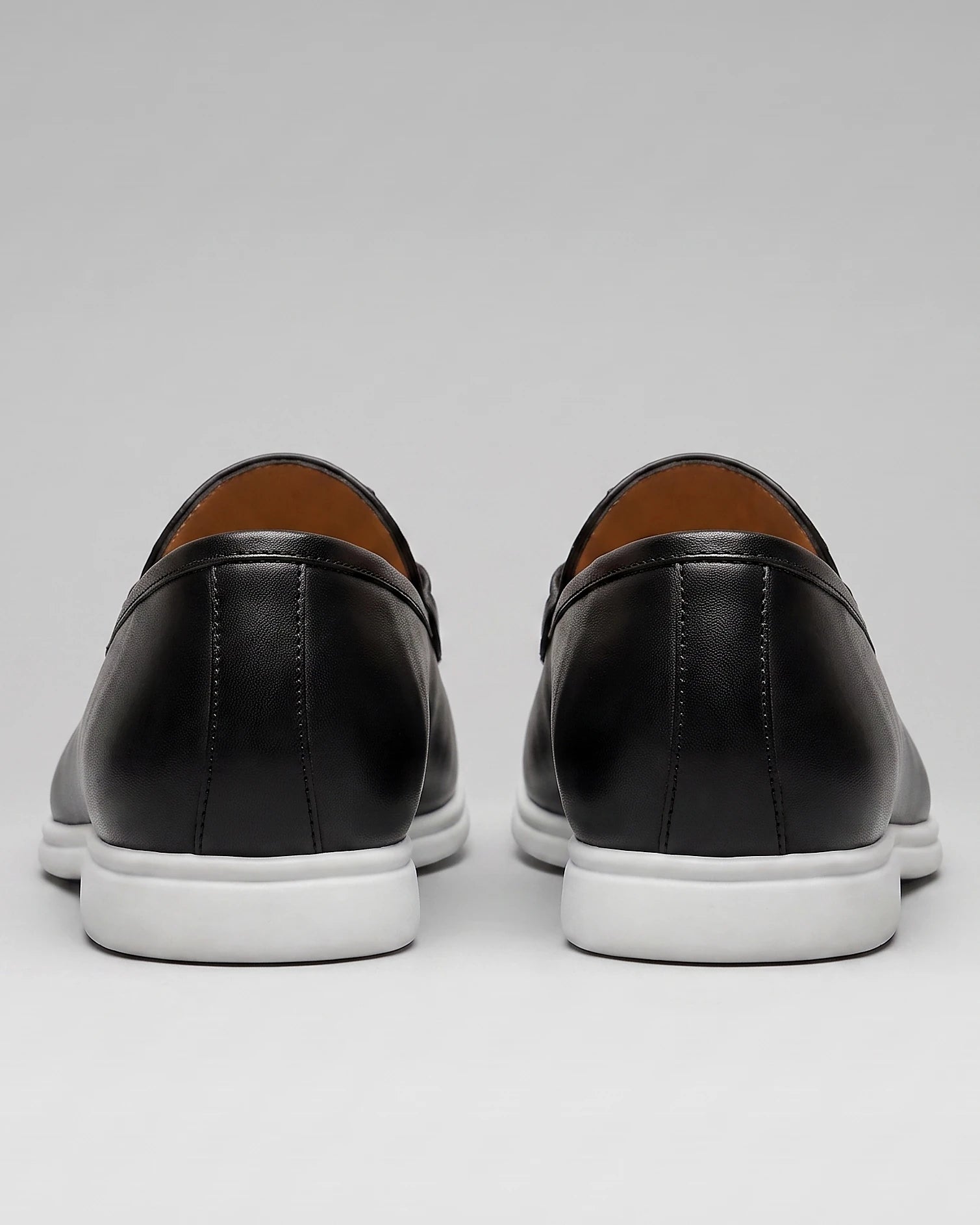 Horsebit Loafers Men Woven PU Leather Slip-On Black - Valedrian — view 3