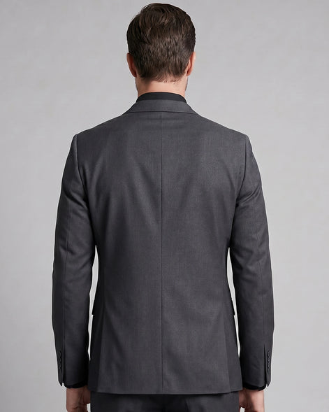 Men's 3 Piece Suit Jacket Waistcoat Trousers Notch Lapel Gray Navy - Valedrian — view 14