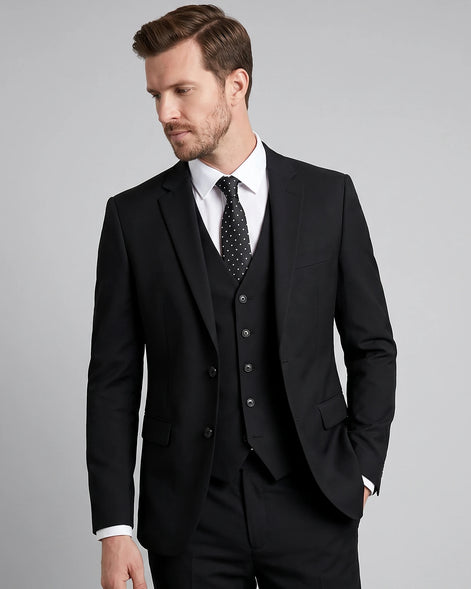 Men's 3 Piece Suit Jacket Waistcoat Trousers Notch Lapel Gray Navy - Valedrian — view 17