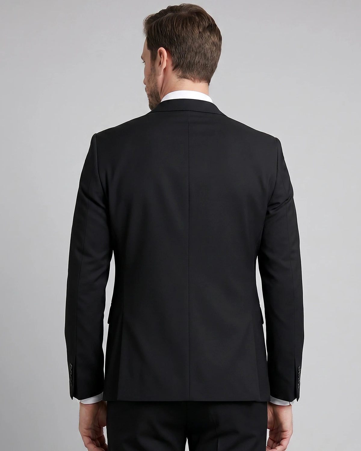 Men's 3 Piece Suit Jacket Waistcoat Trousers Notch Lapel Gray Navy - Valedrian — view 19
