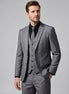 Men's 3 Piece Suit Jacket Waistcoat Trousers Notch Lapel Gray Navy - Valedrian