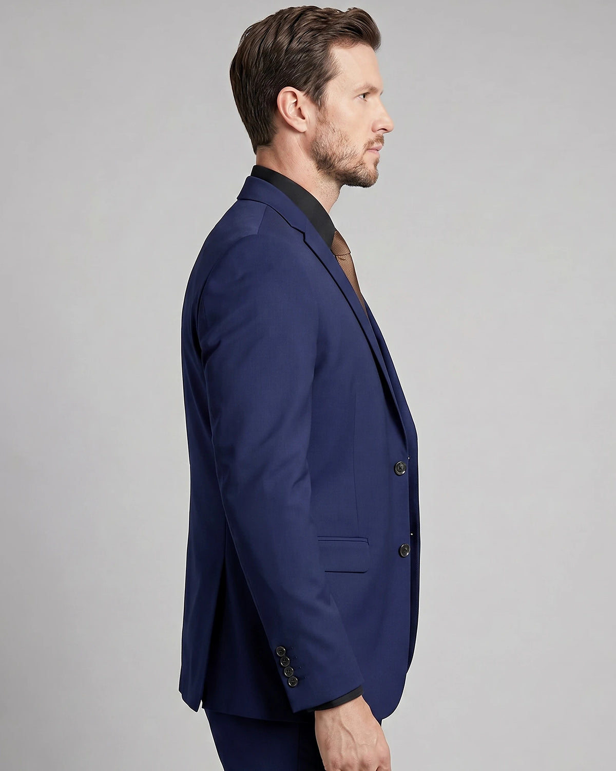 Men's 3 Piece Suit Jacket Waistcoat Trousers Notch Lapel Gray Navy - Valedrian — view 23