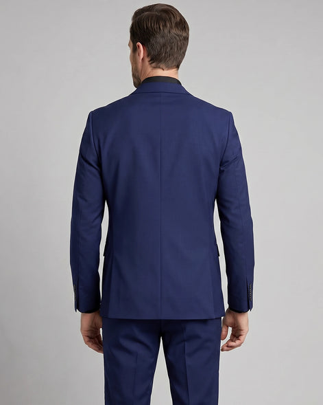 Men's 3 Piece Suit Jacket Waistcoat Trousers Notch Lapel Gray Navy - Valedrian — view 24