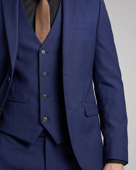 Men's 3 Piece Suit Jacket Waistcoat Trousers Notch Lapel Gray Navy - Valedrian — view 25